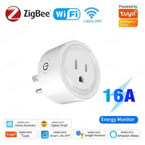 Розетка Wi-Fi Tuya Zigbee Smart US 16А