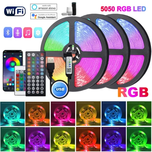 Светодиодная лента 5 м 10 м Tura с цветным RGB