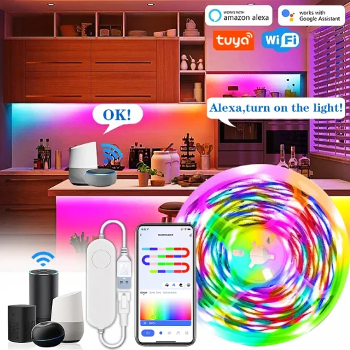 Светодиодная лента TUYA Smart WiFi RGBIC Dreamcolor