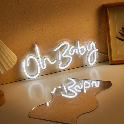 Светодиодная неоновая вывеска Chi-buy, Oh Baby White, с питанием от USB