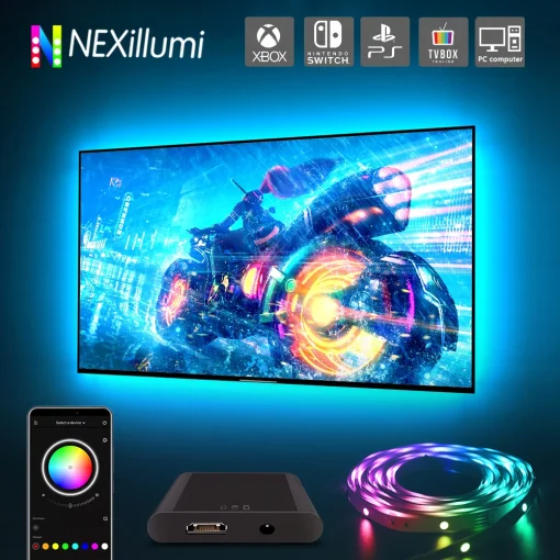 Светодиодная подсветка TV PC для HDMI устройств USB RGB