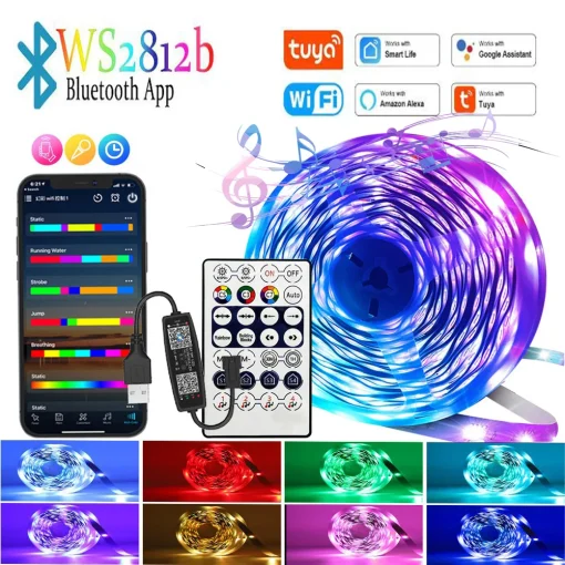 Светодиодная умная цветная RGB лента Tuya RGBIC