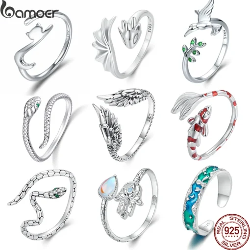 Серебряное кольцо Bamoer 925 пробы