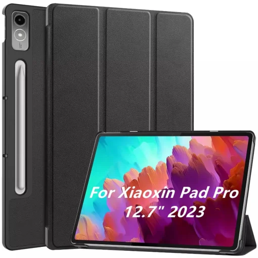 Трехсекционный чехол-подставка для планшета Lenovo Xiaoxin Pad Pro 12.7 2023 TB-370FU