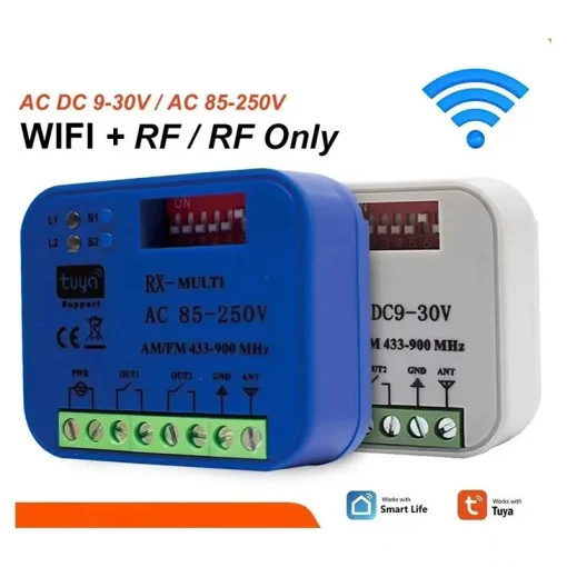 Удаленный Универсальный RX Multi WIFI приемник для гаражных ворот с 2 каналами, Частота Tuya 300-900МГц