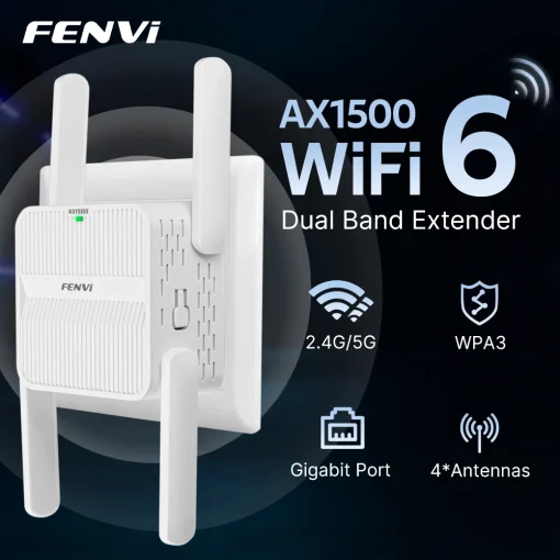 Усилитель сигнала Wi-Fi 6 FENVI 5Ghz AX1500