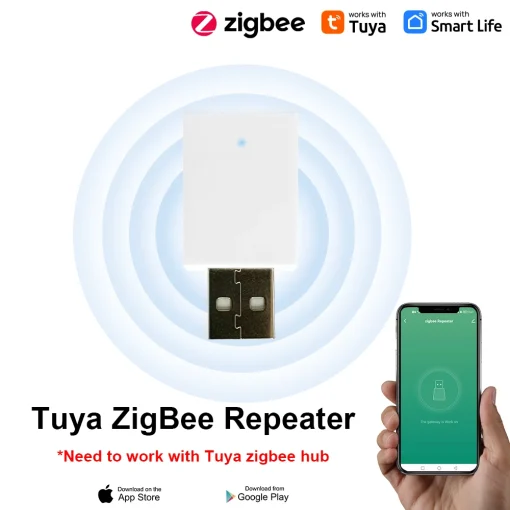 Усилитель сигнала с USB-повторителем Tuya ZigBee