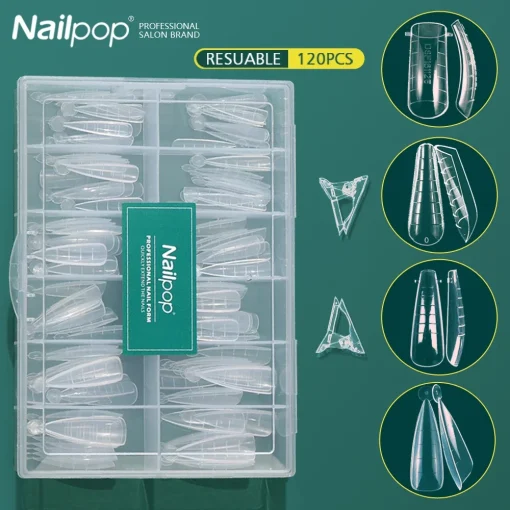 Формы для наращивания ногтей Nailpop, 120 штупак.