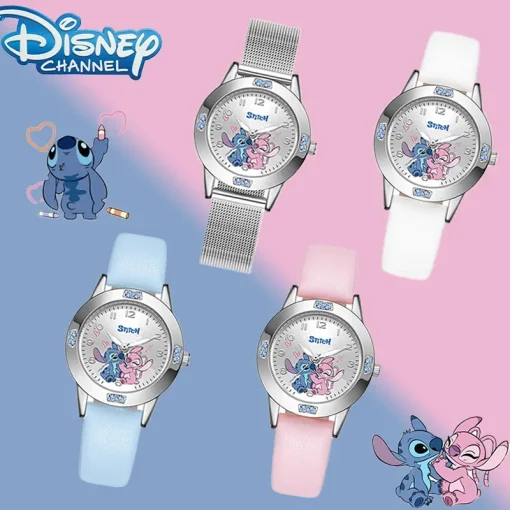 Часы MINISO Disney Stitch кварцевые с бриллиантовой огранкой