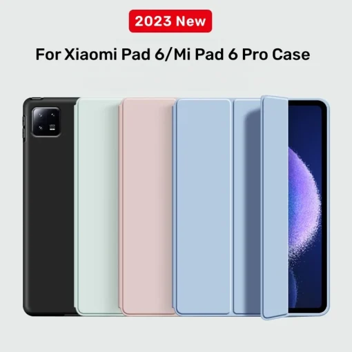 Чехол Smat для Xiaomi Pad 6 2023 11 дюймов из искусственной кожи с тройным сгибом и магнитной крышкой для Xiaomi Mi Pad 6 MiPad 6 Pro 2023