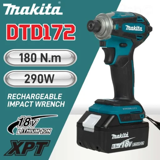 Шуруповерт ударный литий-ионный Makita DTD172 18В